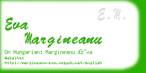 eva margineanu business card